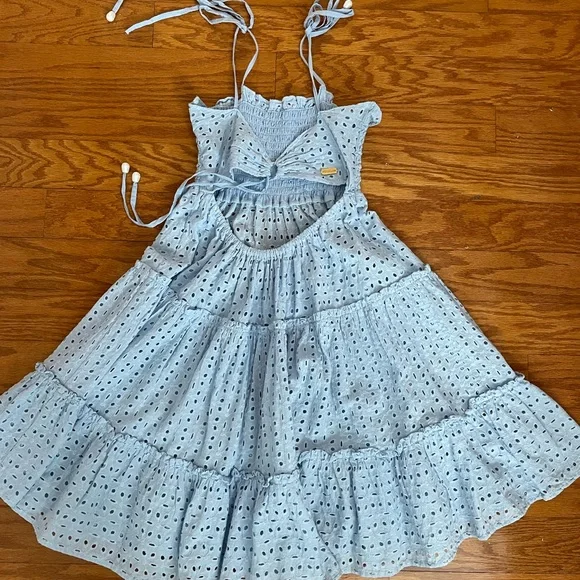 Charming Blue Kids Dress - Picture 2 of 2